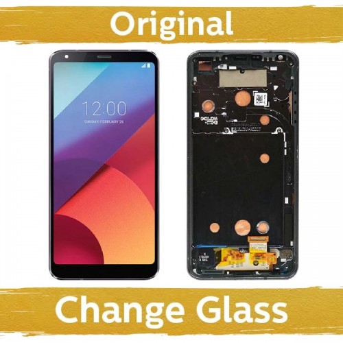 LCD Displejs Saderīgs ar LG H870 G6 Melns ar Frame (Renewed: China)