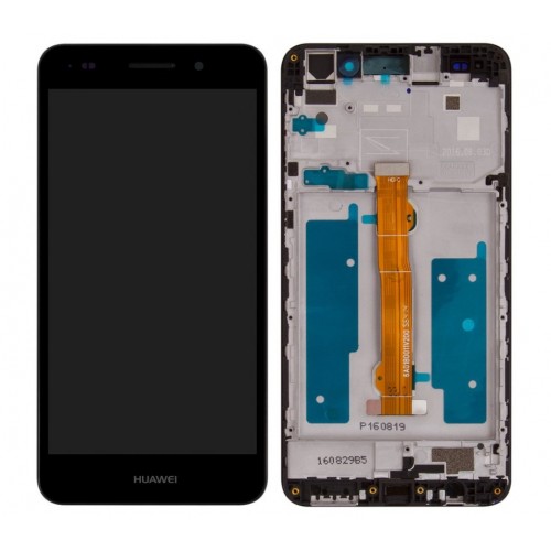 LCD Displejs Saderīgs ar Huawei Y6-II / Honor 5A Balts ar frame HQ