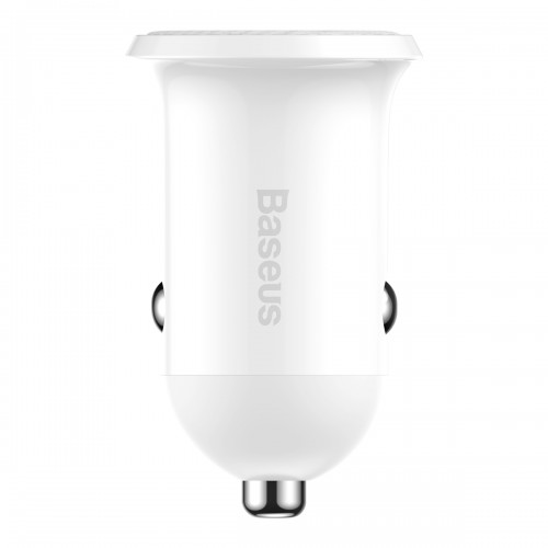 Auto lādētājs Baseus "Grain Pro" Balts (2xUSB / 4.8A)
