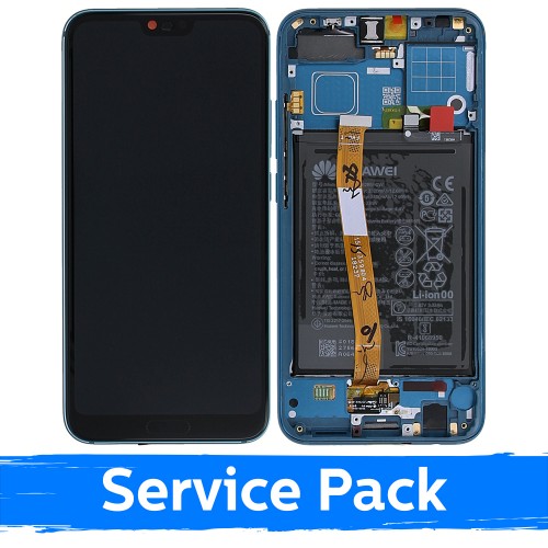 LCD Displejs Saderīgs ar Huawei Honor 10 Ar Frame / Zaļš / (Service Pack)