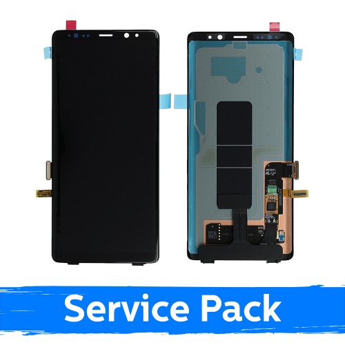 LCD Displejs Saderīgs ar Samsung N950 Note 8 Melns (Service Pack) (NF version)