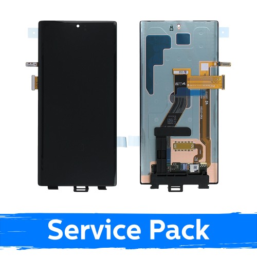 LCD Displejs Saderīgs ar Samsung N975 Note 10 Plus Melns (Service Pack) (NF version)