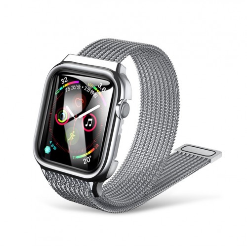 Band USAMS "ZB068" Stainless Steel priekš iWatch Series 44mm Sudrabs