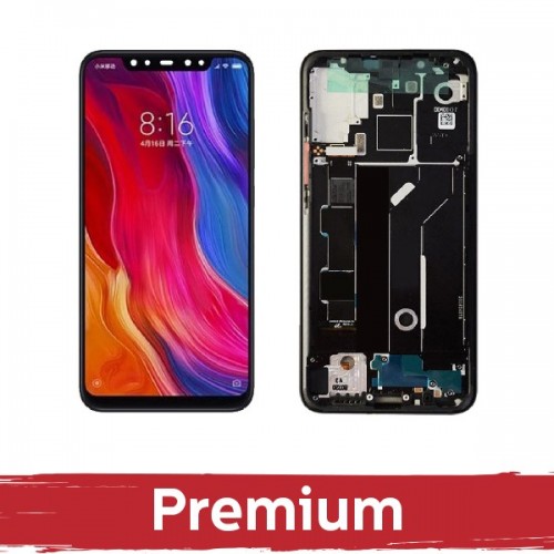 LCD Displejs Saderīgs ar Xiaomi Mi 8 Zeltains ar Frame OEM