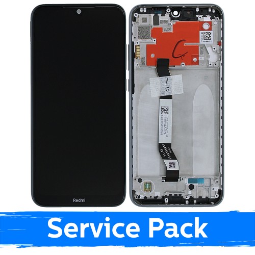 LCD Displejs Saderīgs ar Xiaomi Redmi Note 8T Ar Frame / Moonshadow Pelēks / (Service Pack)