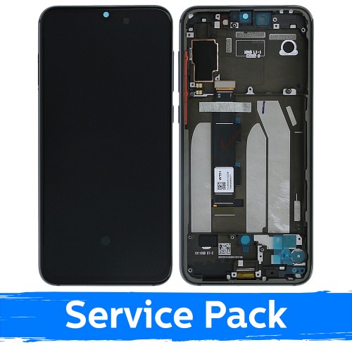 LCD Displejs Saderīgs ar Xiaomi Mi 9 SE Ar Frame / Pelēks / (Service Pack)