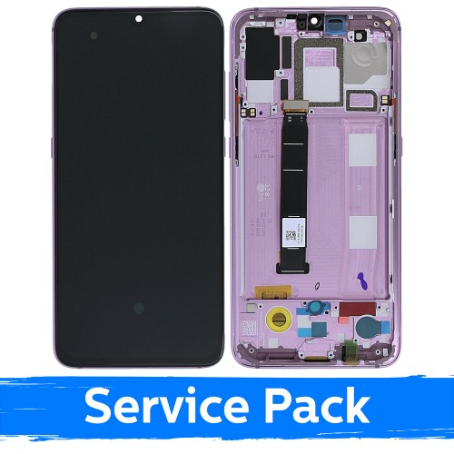 LCD Displejs Saderīgs ar Xiaomi Mi 9 Ar Frame / Levander Violets / (Service Pack)