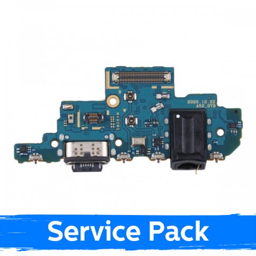 Charging Port Saderīgs ar Samsung A525 A52 4G / A526 A52 5G Ar Flex / Plata Original (Service Pack)
