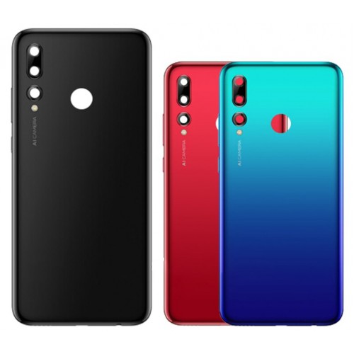 Aizmugurējais vāciņš Saderīgs ar Huawei P Smart Plus 2019 / Melns / (ar camera lens) HQ