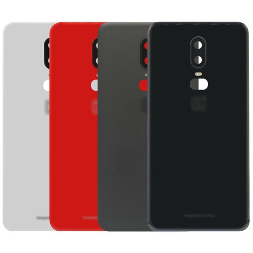 Aizmugurējais vāciņš Saderīgs ar OnePlus 6 / Midnight Melns / (ar camera lens) HQ