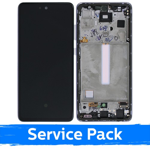 LCD Displejs Saderīgs ar Samsung A528 A52s Ar Frame / Awesome Violets / (Service Pack)