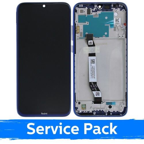 LCD Displejs Saderīgs ar Xiaomi Redmi Note 8 (Note 8 2021) Ar Frame / Zils / (Service Pack)