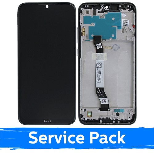 LCD Displejs Saderīgs ar Xiaomi Redmi Note 8 (Note 8 2021) Ar Frame / Melns / (Service Pack)