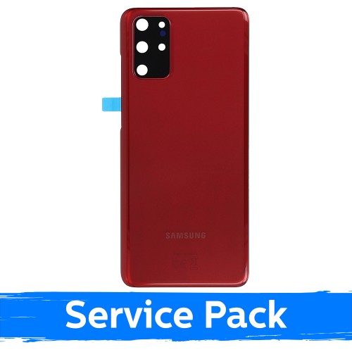 Aizmugurējais vāciņš Saderīgs ar Samsung G985 S20 Plus / Aura Sarkans / Original (Service Pack)