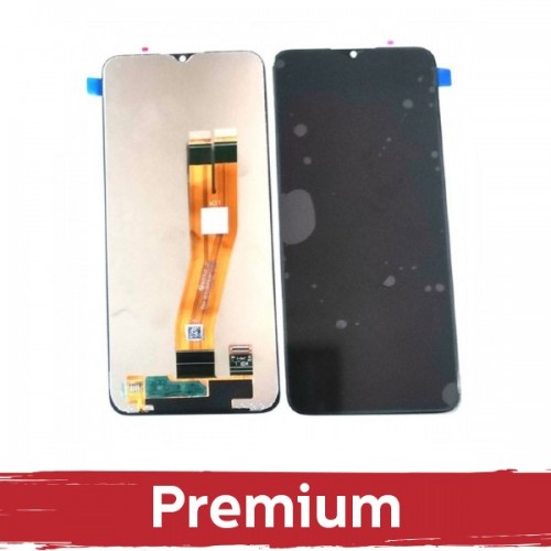 LCD Displejs Saderīgs ar Samsung A037G A03s Melns OEM