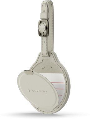Locator saderīgs ar Apple Find My Satechi FindAll Bagāžas birkas forma Vegan Leather ST-LFALTW sand