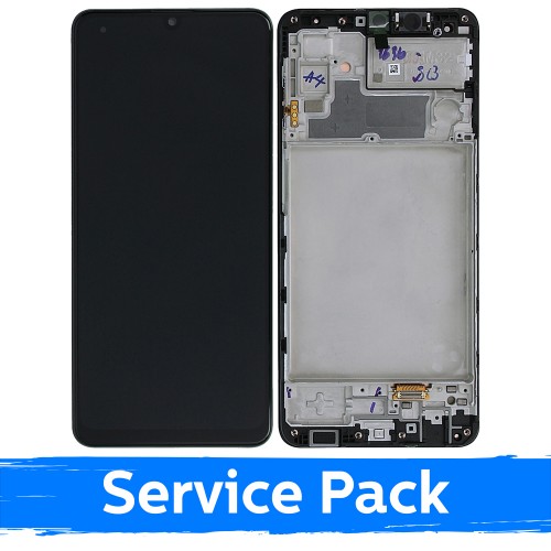 LCD Displejs saderīgs ar Samsung M325 M32 melns ar rāmi (Service Pack)