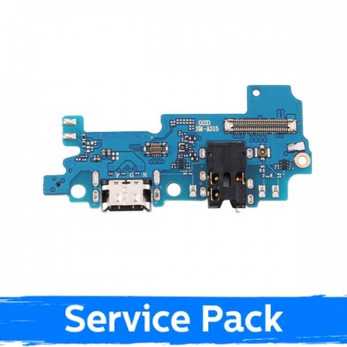 Charging Port Saderīgs ar Samsung A315 A31 Ar Flex / Plata original (Service Pack)