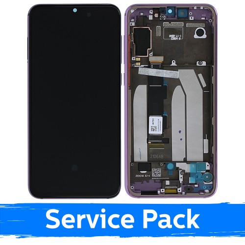 LCD Displejs Saderīgs ar Xiaomi Mi 9 SE Ar Frame / Violets / (Service Pack)