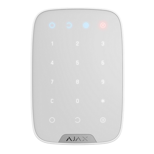 AJAX KeyPad Plus Bezvadu Touch Keyboard (balts)