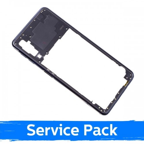 Frame Saderīgs ar Samsung A750 2018 A7 Frame Melns original (Service Pack)