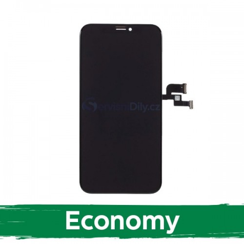 LCD Displejs Saderīgs ar iPhone X Melns (INCELL / Economy)