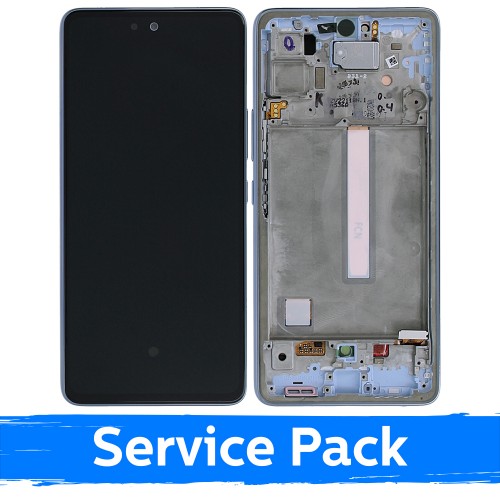 LCD Displejs Saderīgs ar Samsung A536 A53 5G Ar Frame / Zils / (Service Pack)