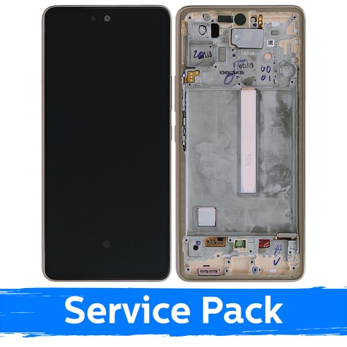 LCD Displejs Saderīgs ar Samsung A536 A53 5G Ar Frame / Peach / (Service Pack)