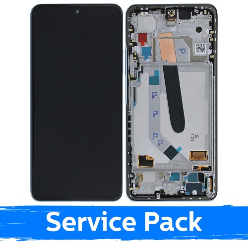 LCD Displejs Saderīgs ar Xiaomi Poco F3 (Mi 11X / Mi 11i) Ar Frame / Deep Ocean Zils / (Service Pack)