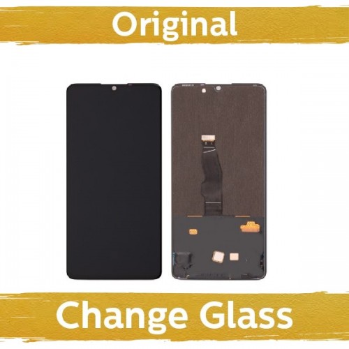 LCD ekrāns saderīgs ar Huawei P30 melns (atjaunots: Ķīna)