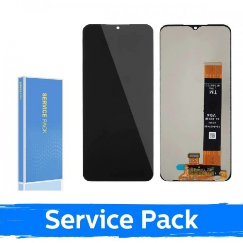 LCD Displejs Saderīgs ar Samsung A235 A23 / M236 M23 / M336 M33 Melns (Service Pack / Aftermarket)(NF version)