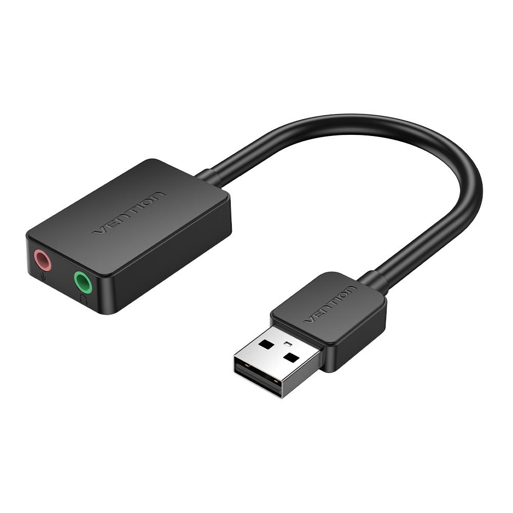 USB skaņas karte 2 portu 0.15m Vention