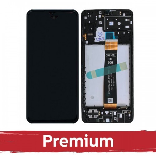 LCD Displejs Saderīgs ar Samsung A136 A13 5G Melns ar Frame OEM