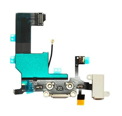 Flex priekš iPhone 5S priekš audio un charging connector ar microphone balts ORG