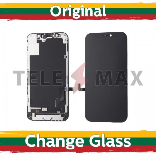 LCD Displejs Compatible iPhone 12 Mini Melns (Renewed: Telemax)