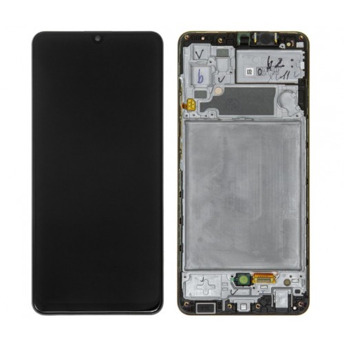 LCD Displejs Saderīgs ar Samsung A325 A32 4G Melns ar Frame HQ