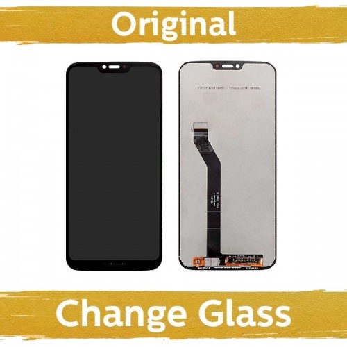 LCD Displejs Saderīgs ar Motorola G7 Power / XT1955 / Melns (Renewed: China)