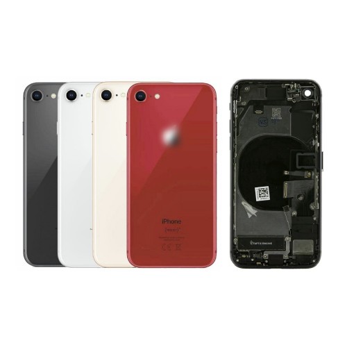 Aizmugurējais vāciņš Saderīgs ar iPhone 8 / Balts / (Full housing + preinstalled small parts) / OEM