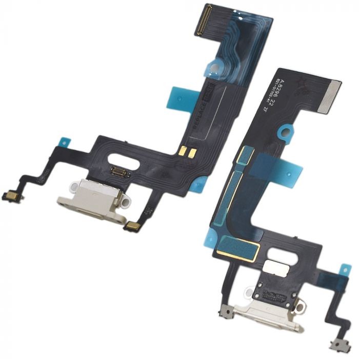 Flex priekš iPhone XR priekš charging connector ar microphone Balts ORG