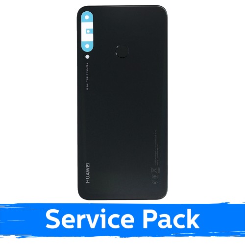 Aizmugurējais vāciņš Saderīgs ar Huawei P40 Lite E / Midnight Melns / (Service Pack)