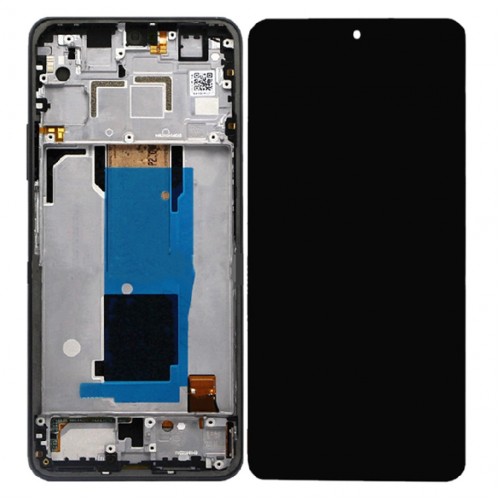 LCD Displejs Saderīgs ar Xiaomi Redmi Note 11 Pro+ 5G (11 Pro Plus 5G) ar Frame / Mysterious Melns / HQ