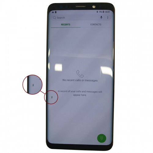 LCD Displejs Saderīgs ar Samsung G960 S9 Melns (Renewed: Telemax) (Ar Defects 211)