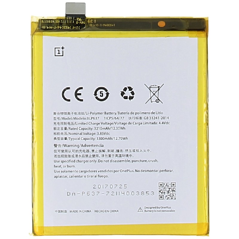 Baterija ORG OnePlus 5T BLP637 3300mAh