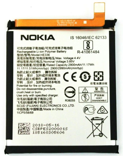 Baterija ORG Nokia 3.1/5.1 2900mAh TA-1063/1075 HE336