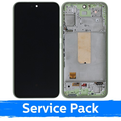 LCD Displejs Saderīgs ar Samsung A546 A54 5G Ar Frame / Lime / (Service Pack)