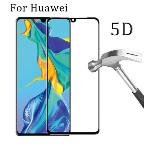 Ekrāna aizsargstikls "5D Full Glue" Huawei P30 Pro 0.18mm izliekts vairumā