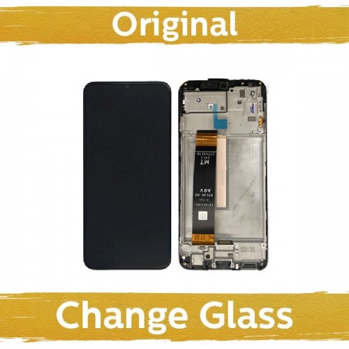 LCD Displejs Saderīgs ar Samsung M336 M33 5G Melns ar Frame (Renewed: China)