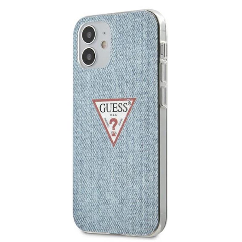 Guess GUHCP12SPCUJULLB iPhone 12 mini 5.4" zils/gaiši zils cietais apvalks Jeans kolekcija