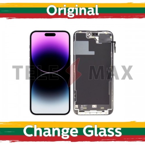 LCD Displejs Saderīgs ar iPhone 14 Pro Max Melns (Renewed: Telemax)