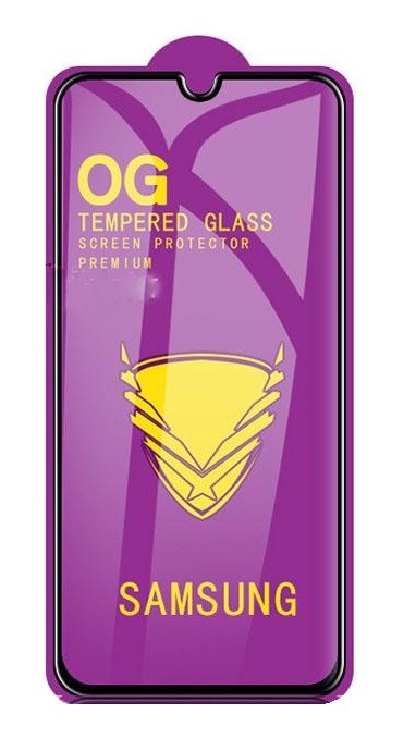 Screen protection glass "11D Full Glue" Samsung A105 A10/A107 A10S/M105 M10 melns bulk